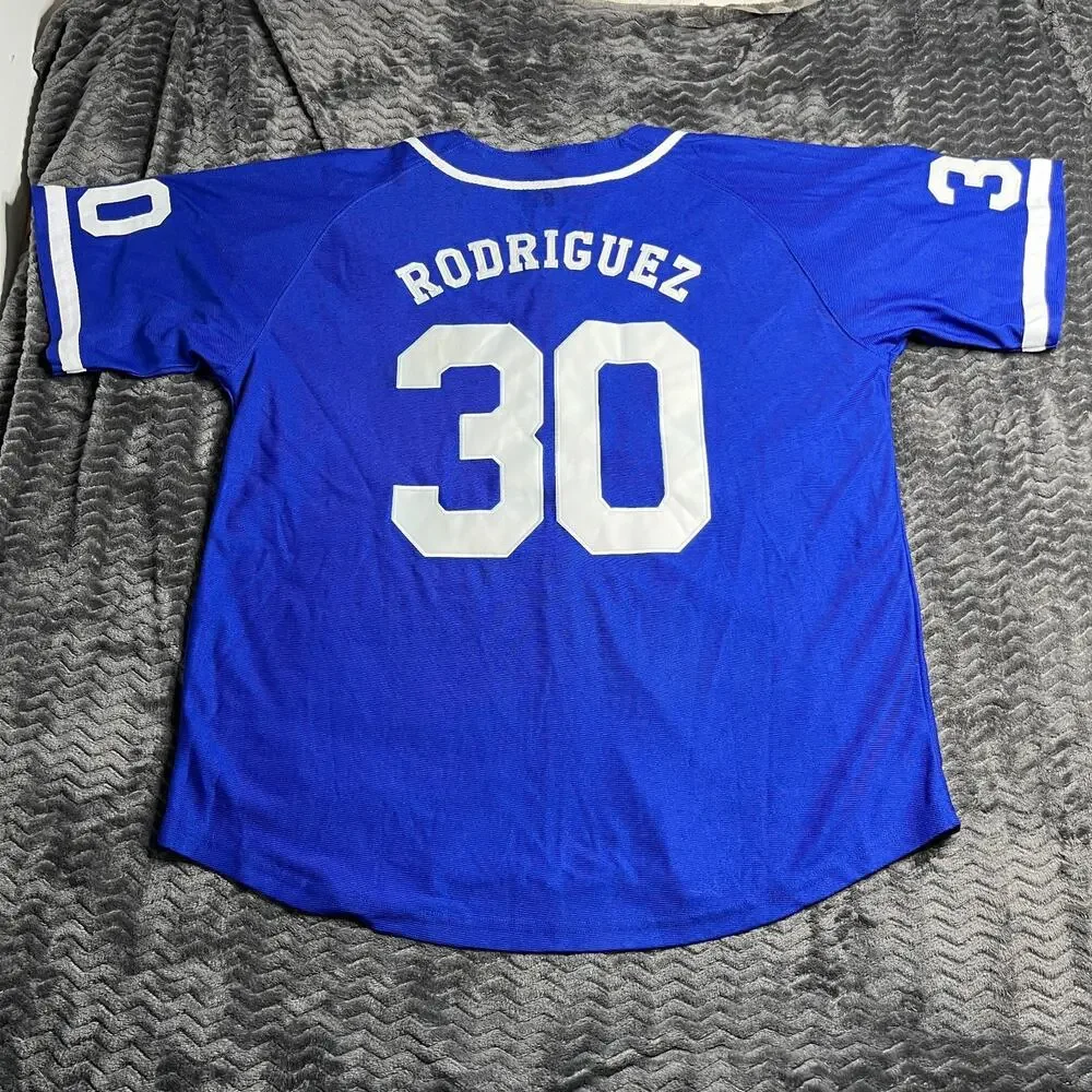 THE SANDLOT Benny Rodriguez 30 Baseball jersey 2XL 1993 Headgear Classics Blue